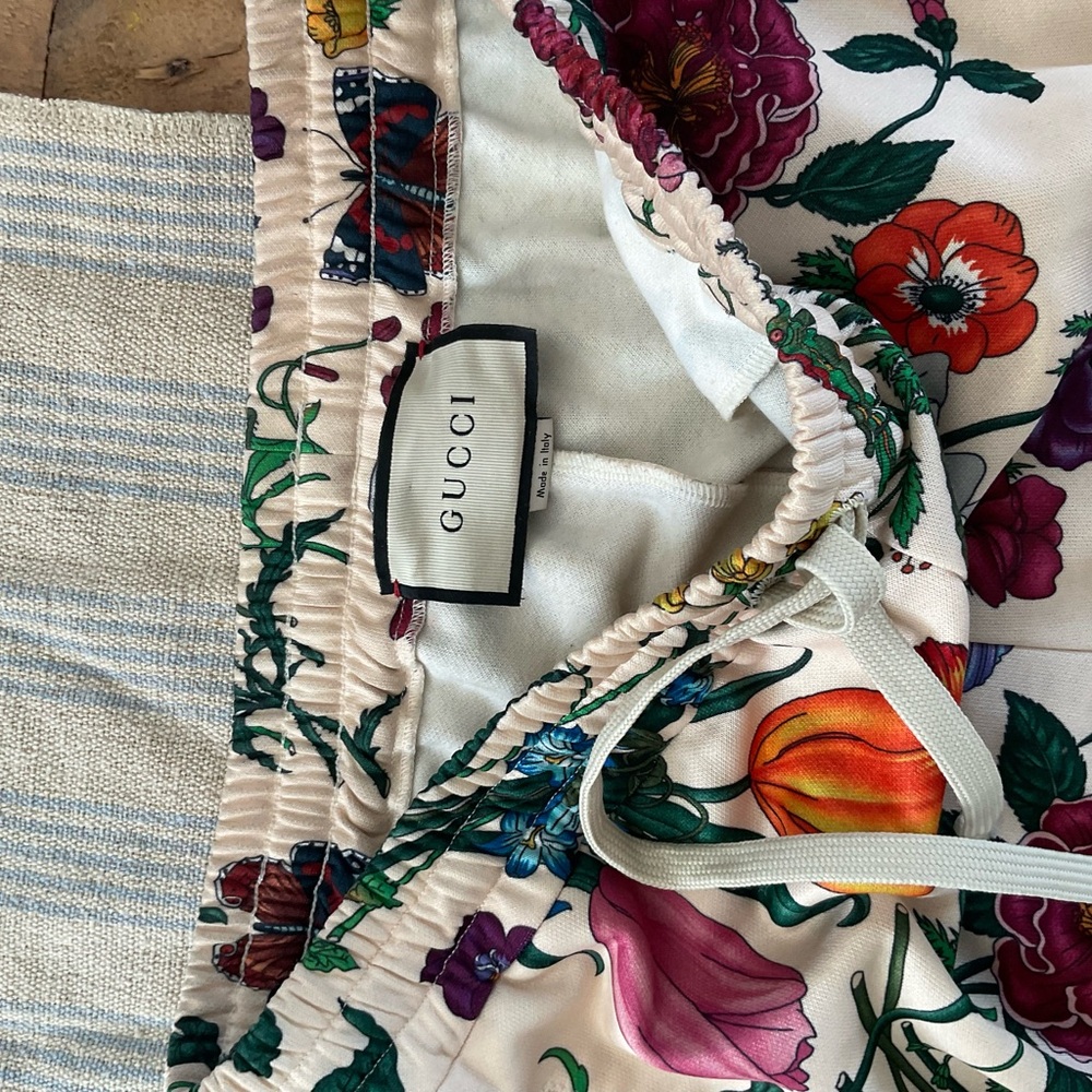 Gucci Floral Print sweat pants